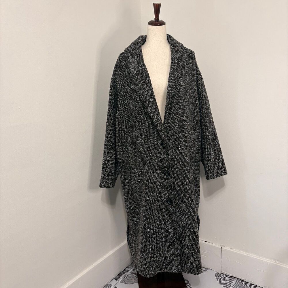 Old Navy Relaxed Texture Long Tweed Overcoat Sz 3X